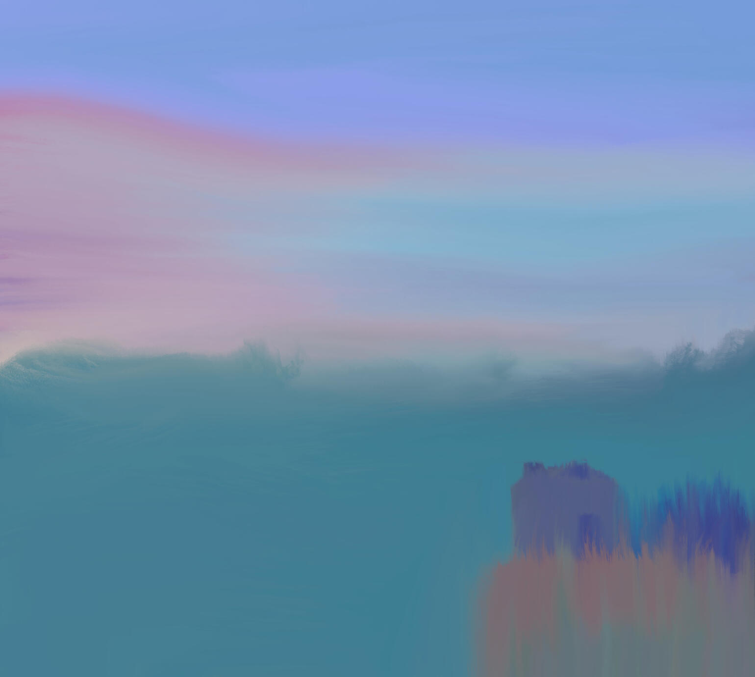 Lavender Skies and Teal Tears