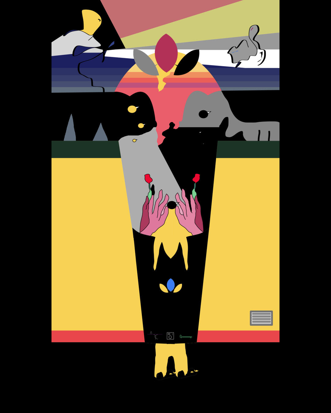 Batman Pyjamas, Sacred Chickens and the Belgian Seal £250 1/25 at A3 Frame size with 20mm mount border, provided with a certificate of authenticity and shipped worldwide.